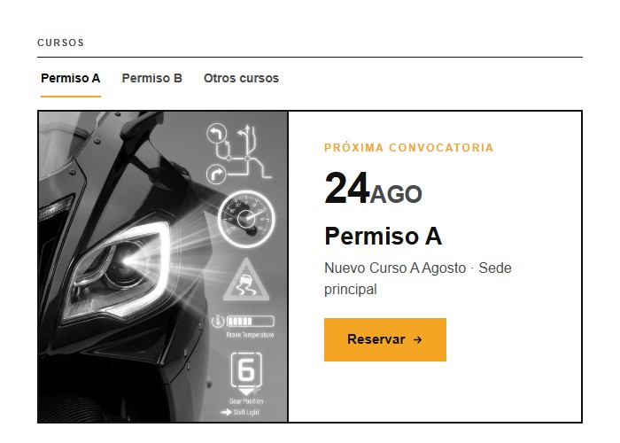 Catálogo de cursos en el estilo Suizo